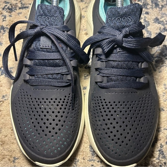 Crocs LiteRide Pacer Navy Blue Insulated Lace-zip Sneakers Size 8 - Picture 5 of 9